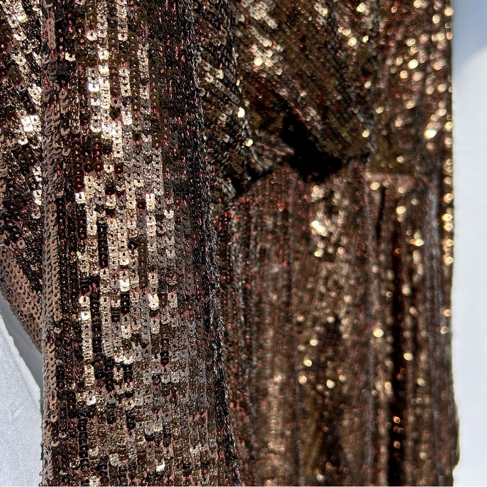 Jonathan Simkhai - Brown Monty Wrap Sequined Mini Dress - Picture 9 of 16